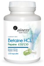 Aliness Betaina HCL + Pepsyna 650/150mg x 100 kaps