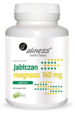 Aliness Jabłczan magnezu -140 mg B6 (pirydoksalo-5-fosforan)-5 mg 100 kaps