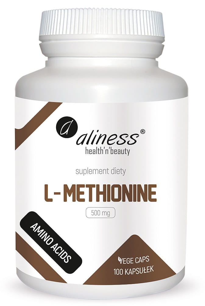 l-methionine-web.jpg Aliness L-Methionine 500mg x 100 kaps - obrazek 1